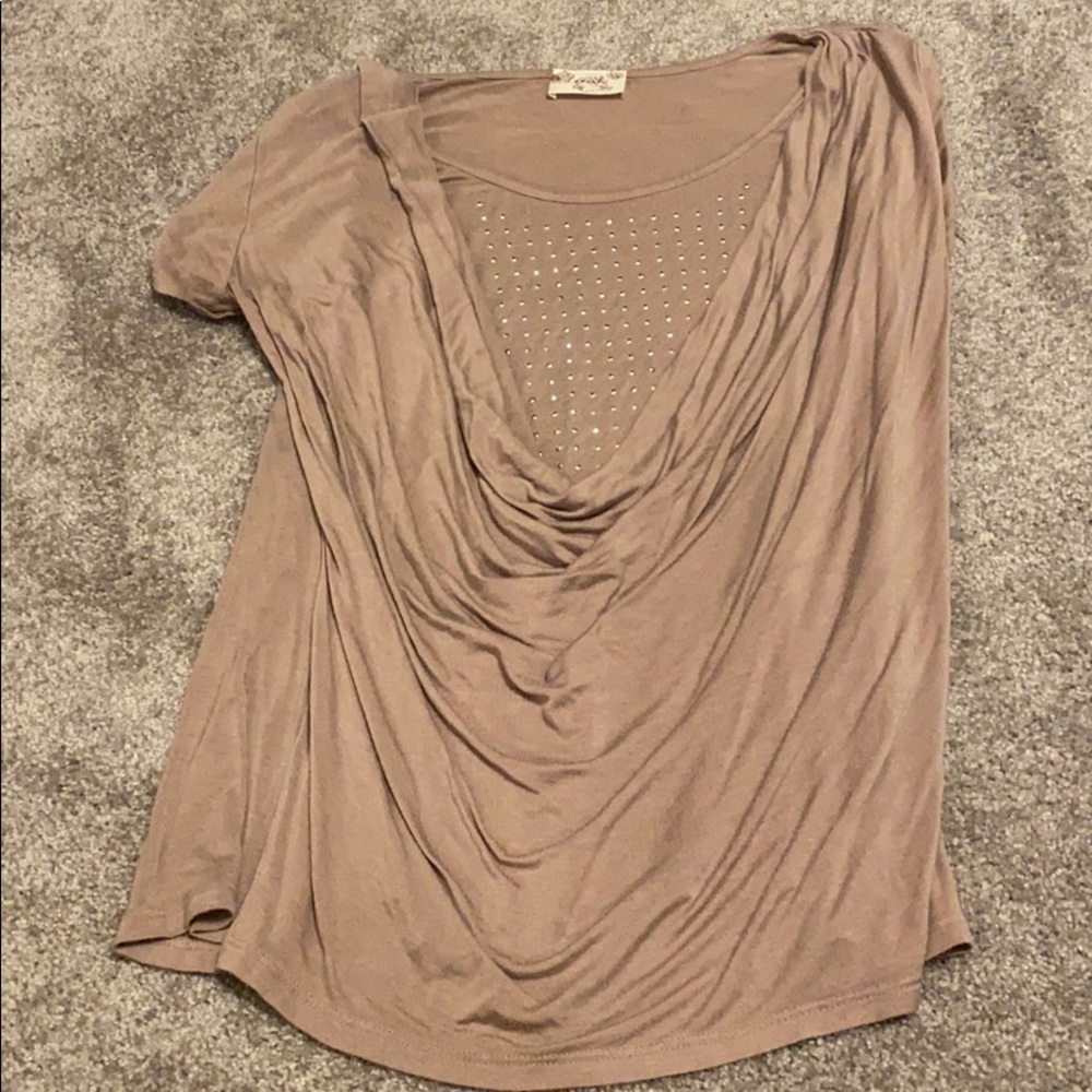 Tan short w studs
